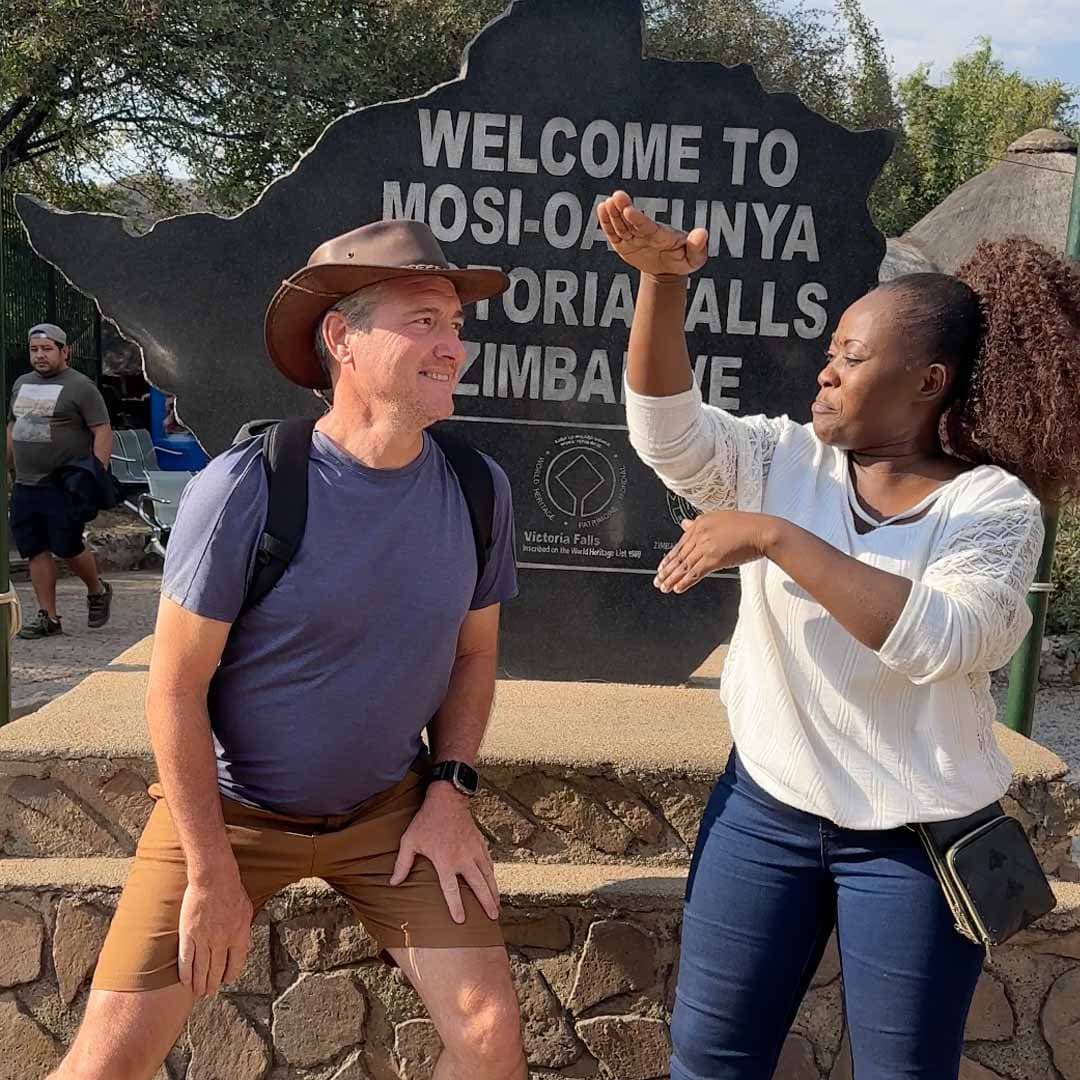 Zimbabwe: Deaf Guide at Victoria Falls